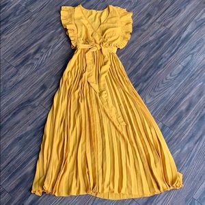 Pleated Midi Dress
